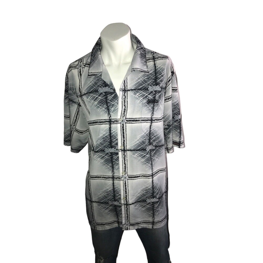 Southpole Logo Vintage Y2K Plaid Button Down Shirt Men's XL